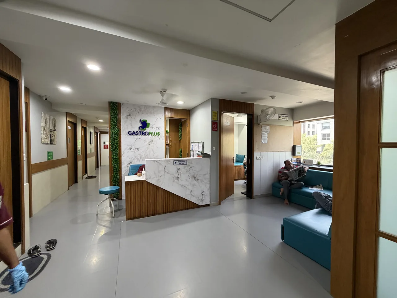 OPD corridor leading to the consulting rooms